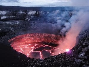 molten-volcano-lava-evening