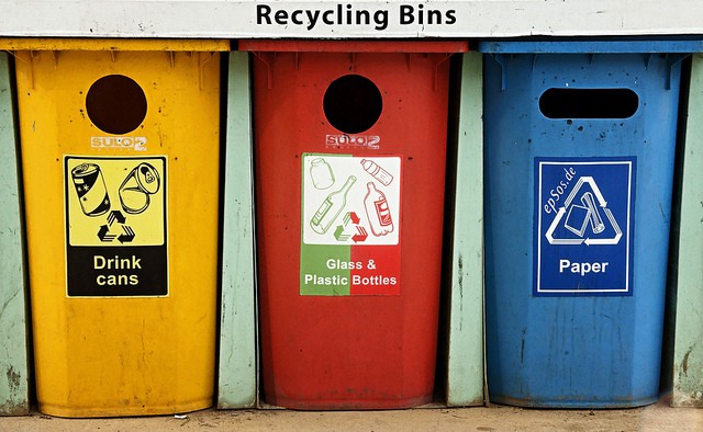 6 Waste Sorting Bins Illustrations - Graphics