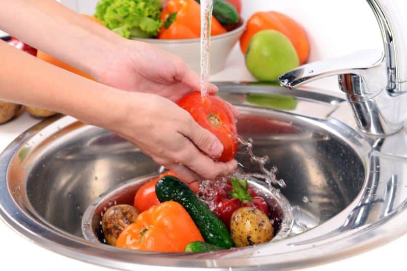 Water from washing vegetables