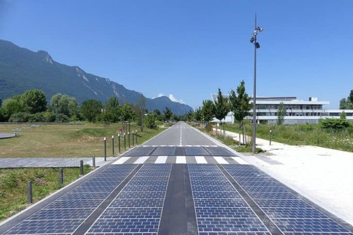 Solar powered road