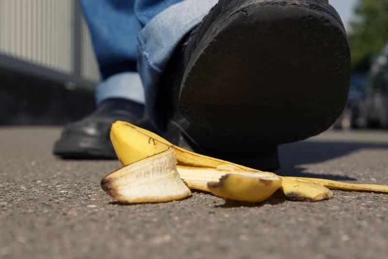 Why is banana peel slippery?