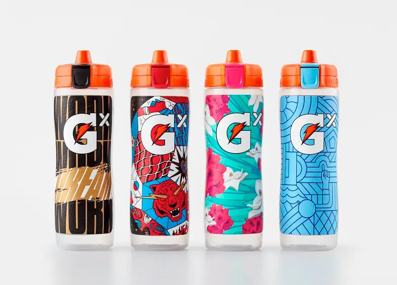 Gatorade Stainless Steel Water Bottles - Case of 6